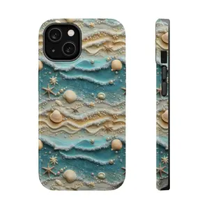 Beach Theme Phone Case, Tough Protective Cover for iPhone 17, 16, 15, 14, 13, 12