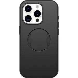 OtterBox iPhone 15 Pro (Only) OtterGrip Symmetry Series Case - Black, Built-in Grip, Sleek case, Snaps to MagSafe, Raised Edges Protect Camera & Screen
