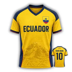 Ecuador 3D Football Jersey WC 2026 Fan Shirt Unisex Soccer Sports Jersey TE0