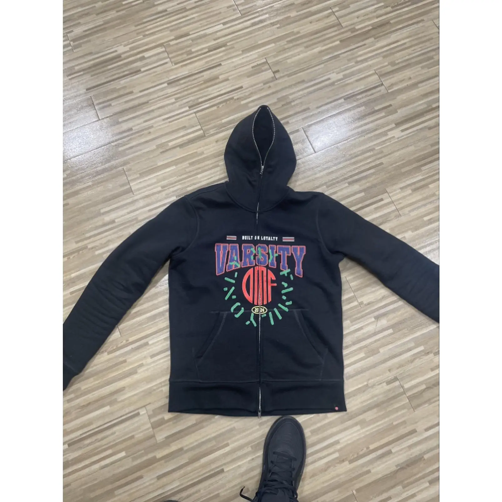 OMF "Main Character" Men's Sweatsuit Phantom Black - Premium Cotton-Blend Fleece Hoodie & Joggers with Zippered Pocket and Side Pockets