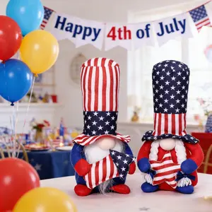 Independence Day Patriotic Gnome Decorations, Indoor Desktop Holiday Party Decoration Set, American Flag Themed Home Accessories