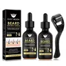 Beard Growth Serum & Beard Massage Derma Roller, Beard Care Nutritional Oil, Making Beards Thicker and More Shiny, Men's Daily Beard Care Products and Tools