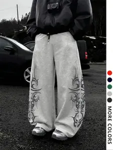 Men's Ethnic Pattern Drawstring Waist Joggers Pants Casual Loose Fit Gothic Style Sweatpants All Seasons Unisex Daily Wear 2026 Breathable Soft Lightweight Trendy Home Outdoor Streetwear Hip Hop