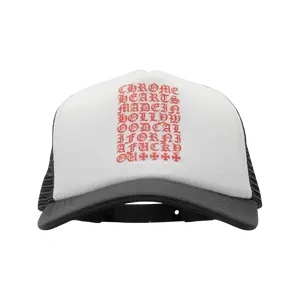 Chrome Hearts Red Letters Script Trucker Hat