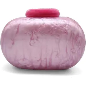 Evening Clutch Bag for Women Shell Shape  Crossbody Bag Glitter Marble Purse Handbag