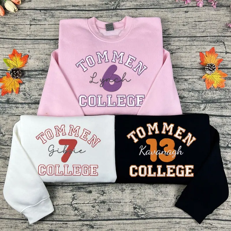Boys of Tommen Embroidered Crewneck Sweatshirt, Tommen College University Crewneck, Kavanagh Lynch Gibsie, Custom Bookworm Shirt Bookish Gift for Readers Piece Womenswear Fitted Long Sleeve Xmas Hoodie