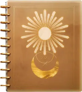 Star Lover Planner Disc-Bound 12-Month, Daily, Weekly, and Monthly Planner, Big Size, Dashboard Layout, 72 Pages, 12 Dividers, 2 Sticker Sheets