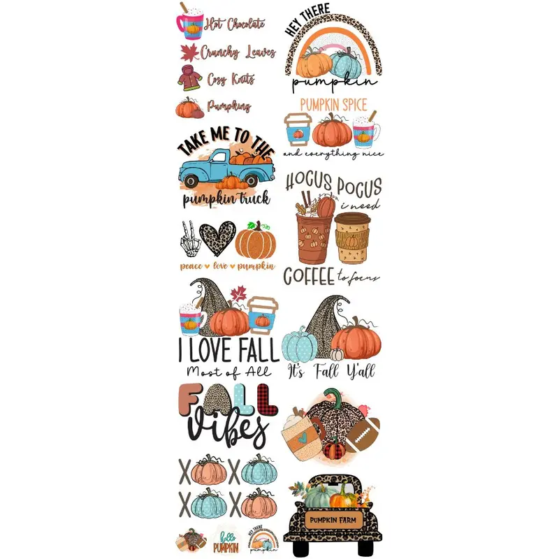 Fall Vibes DTF Transfers Gang Sheet 22” wide x 60” long DTF Gang Sheet