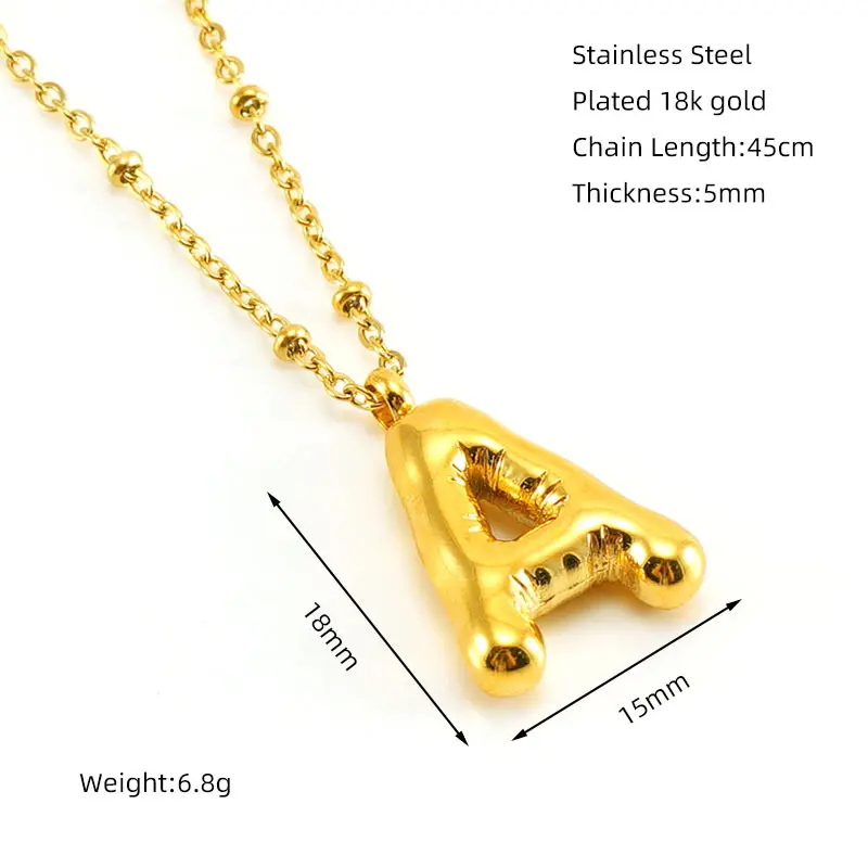 Gold A (with chain)
