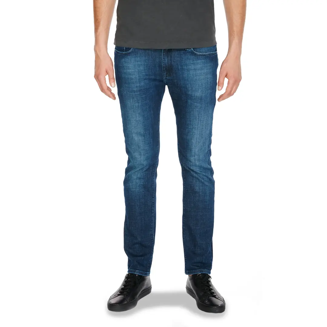 Mott & Bow - Super Stretch Slim and Straight Jeans - Mid Rise Slim Fit - Men - Dynamic Stretch Denim