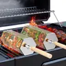ivtivfu 2PCS 304 Stainless Steel Durable Mesh Grid Rolling Grill Baskets - Kitchenware Barbecue Utensils Set with Detachable Wooden Handles, Nesting Design, for Backyard Cooking Vegetables, Shrimp, Grilling Enthusiasts Gifts