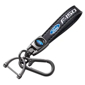 Rugged Ford F-150 Leather Keychain – Heavy-Duty Zinc Alloy & Fade-Proof Design | Adventure-Ready Key Holder for Off-Road Lovers