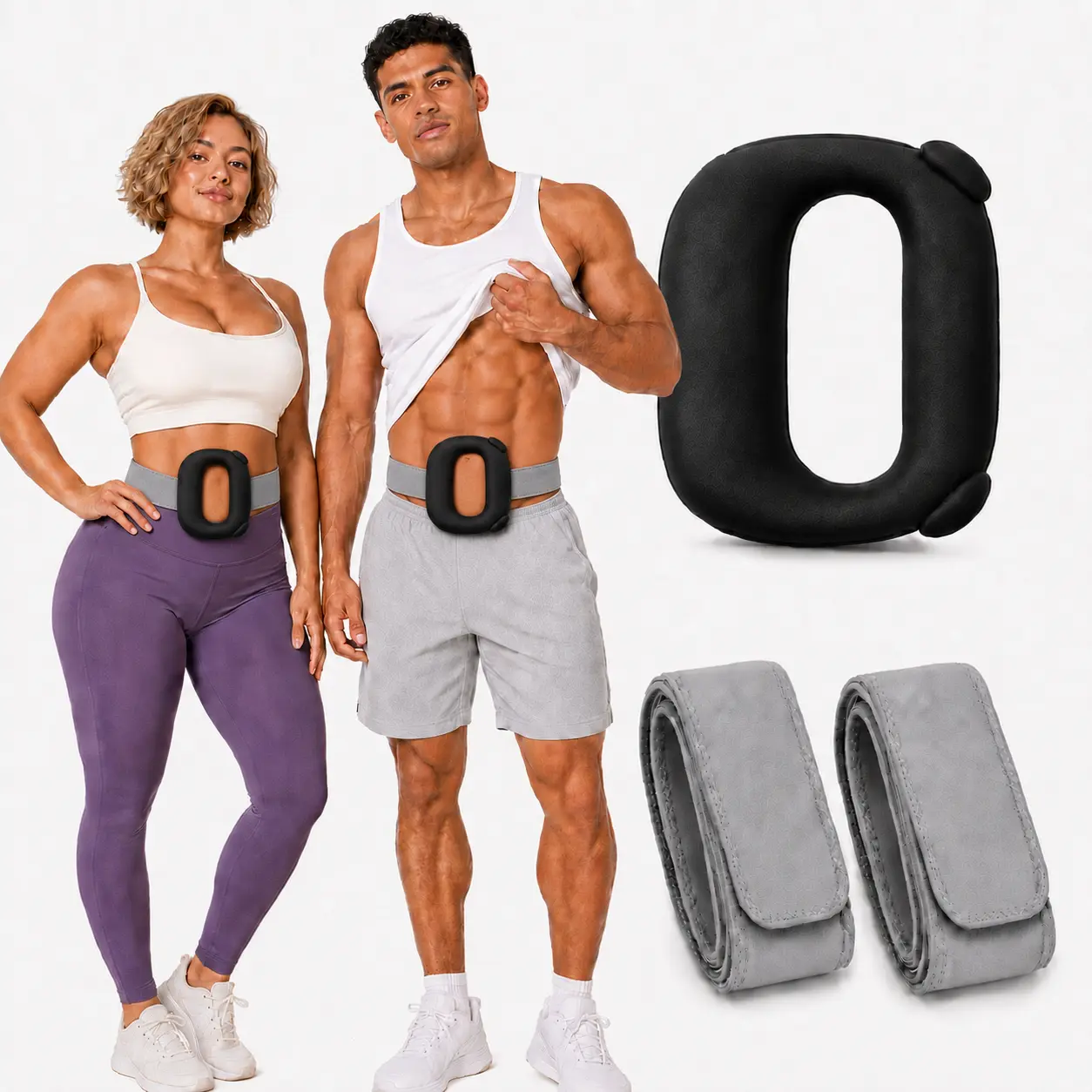 Whole-Body Fascia Ring Vibration Trainer - Hands-Free Massager for Waist, Lower Back, 10 Vibration Levels, 2 Massage Modes