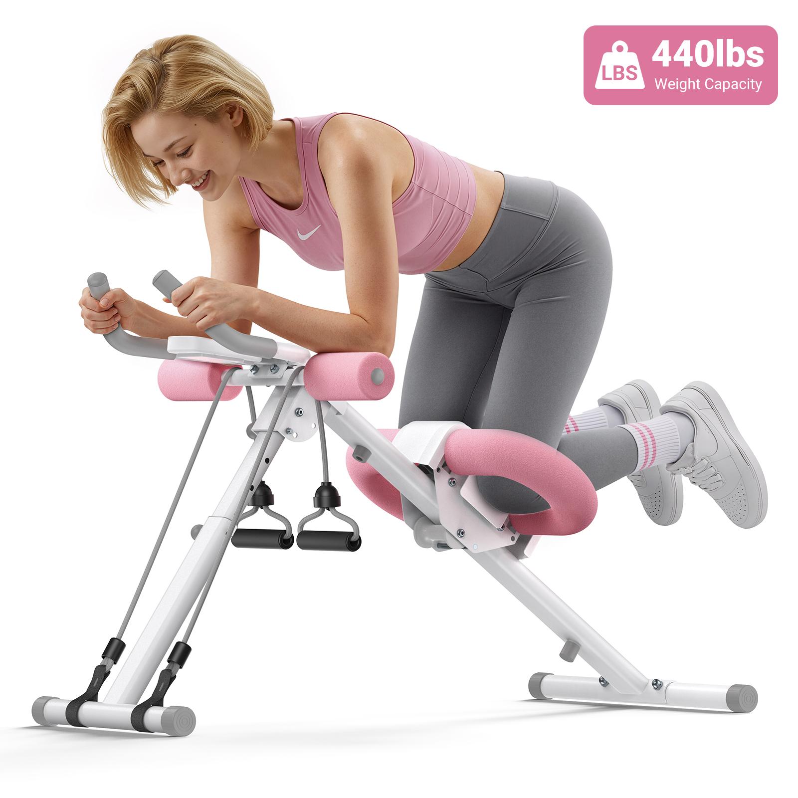 Merach Adjustable Ab Trainer Machine with LCD Monitor, 10-level adjustable resistance, Foldable Ab Exercise Machine for abs, Arm, Leg, Buttocks Shaper, Core & Ab Trainer at Home Gym for Women Summervibes