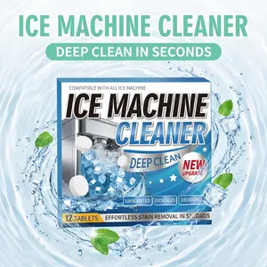 Household All-Purpose Cleaners Box – 12 Pieces/24-Pack/36-Pack Stainless Ice Machine Cleaning Tablets, Natural Enzyme Cleaner & Descaler, Citric Acid Dishwasher Descaler, Drain Opener, Diatomaceous Earth, Mop Soap, Freshener, Multi-Purpose Solution summer