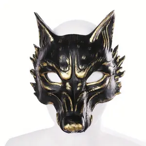 [1pc Werewolf Mask] 1pc High Quality UniGender Half-face Werewolf Mask, Queuing Masks, Dressup Ball Costumes Wolf Masks, Party Cosplay