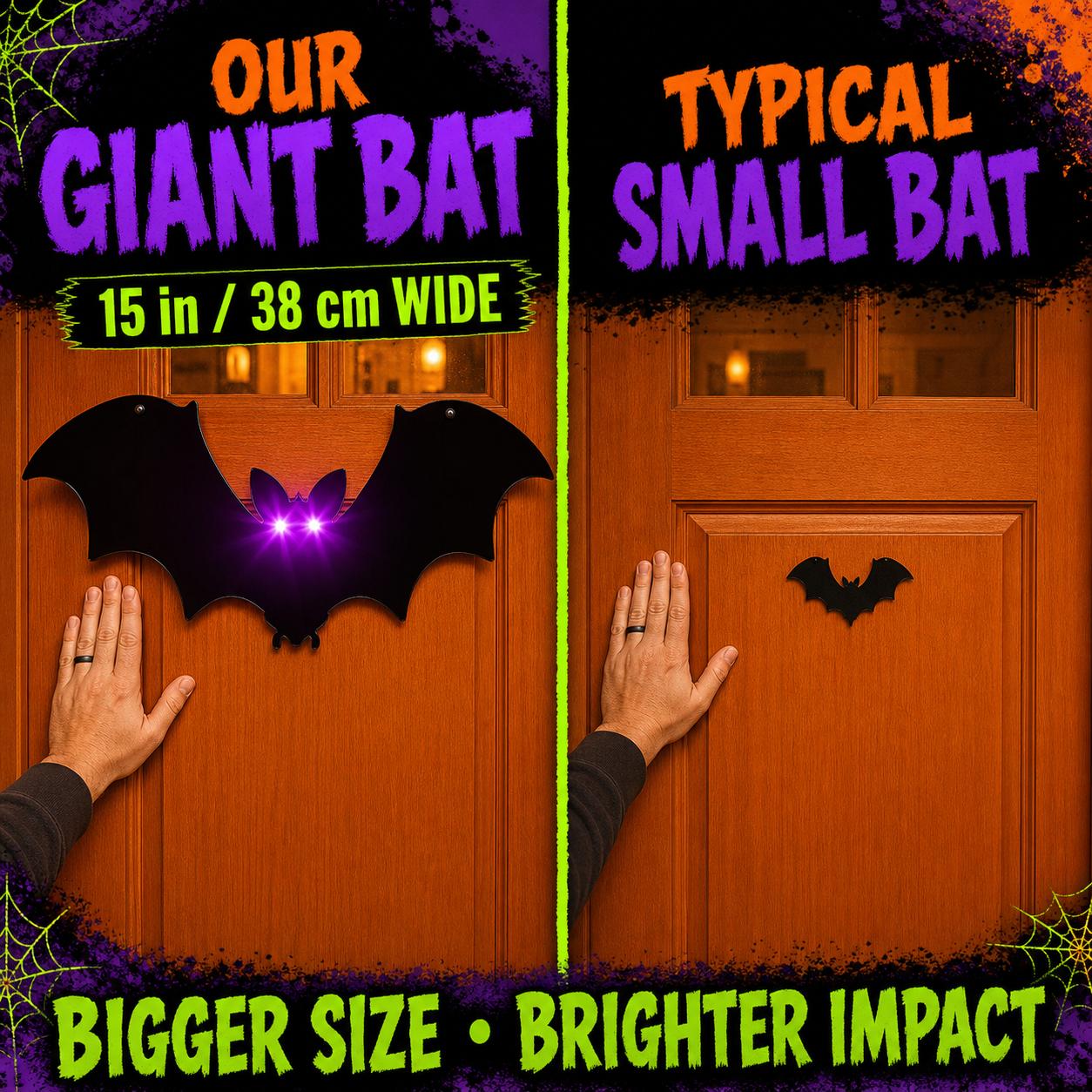 12PCS Bat Light Design LED Decorations 12pcs/24pcs/36pcs Set Spooky Ornaments for Home Party Festival Halloween Easy Install Wall Stickers Smooth Application - Decorative(Non-remote)