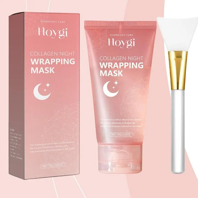 Collagen Face Mask - Night Wrapping Formula, Deep Cleansing Moisturizer Skin Care Product for Women & Men