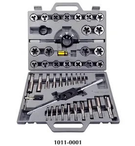 Precise 45-Piece Tungsten Steel Tap & Die Set, 1/4-in to 1-in Range Size, High-Precision Hand Tool for Specialty Hardware Applications
