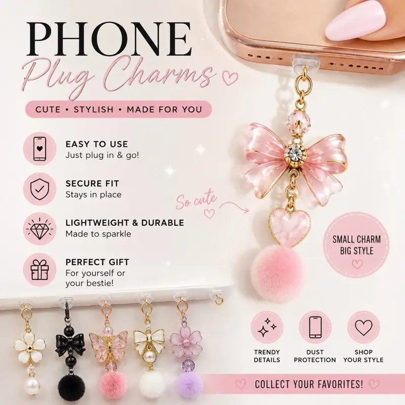 Spooky Phone Plug Charm | Cute Halloween Dust Plug Charm | Kawaii Phone Accessory | Handmade Phone Charm