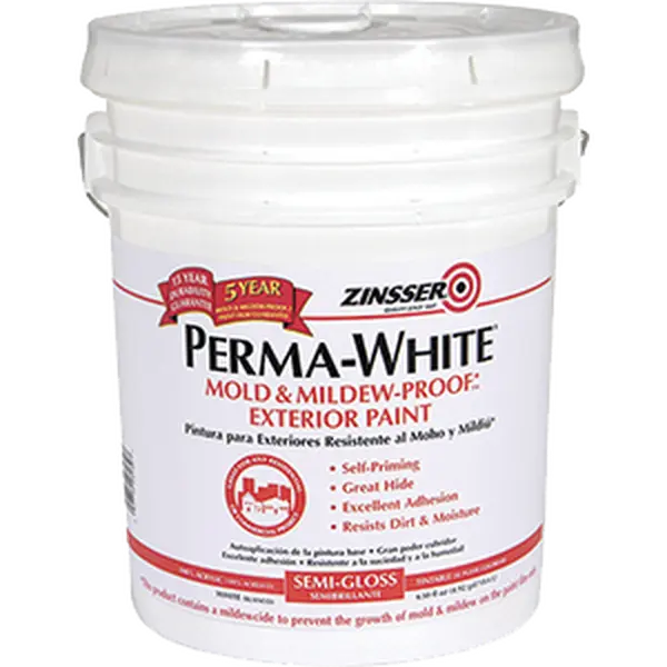 Zinsser Company 3130 5 Gallon Semi Gloss Exterior Perma White