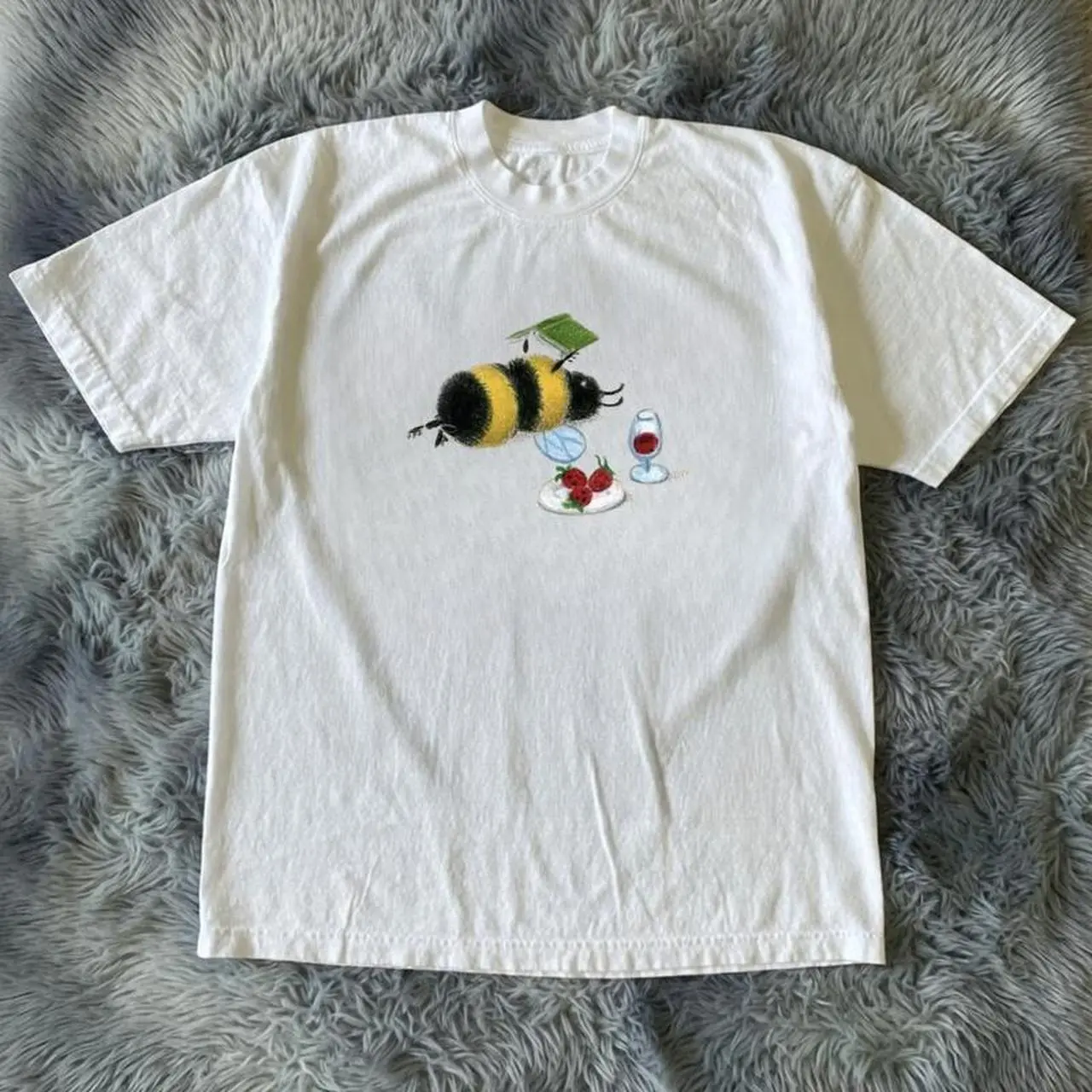 Cute Bumble Bee Graphic Shirt, Kawaii Bee Tee, Cottagecore Honey Bee T-Shirt, Whimsical Animal Shirt, Unisex Nature Lover Gift