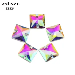 zsbszc dmc sew rhinestones square diamonds white ab crystal rhinestone jewelry flat back rhinestones dress ZZ124