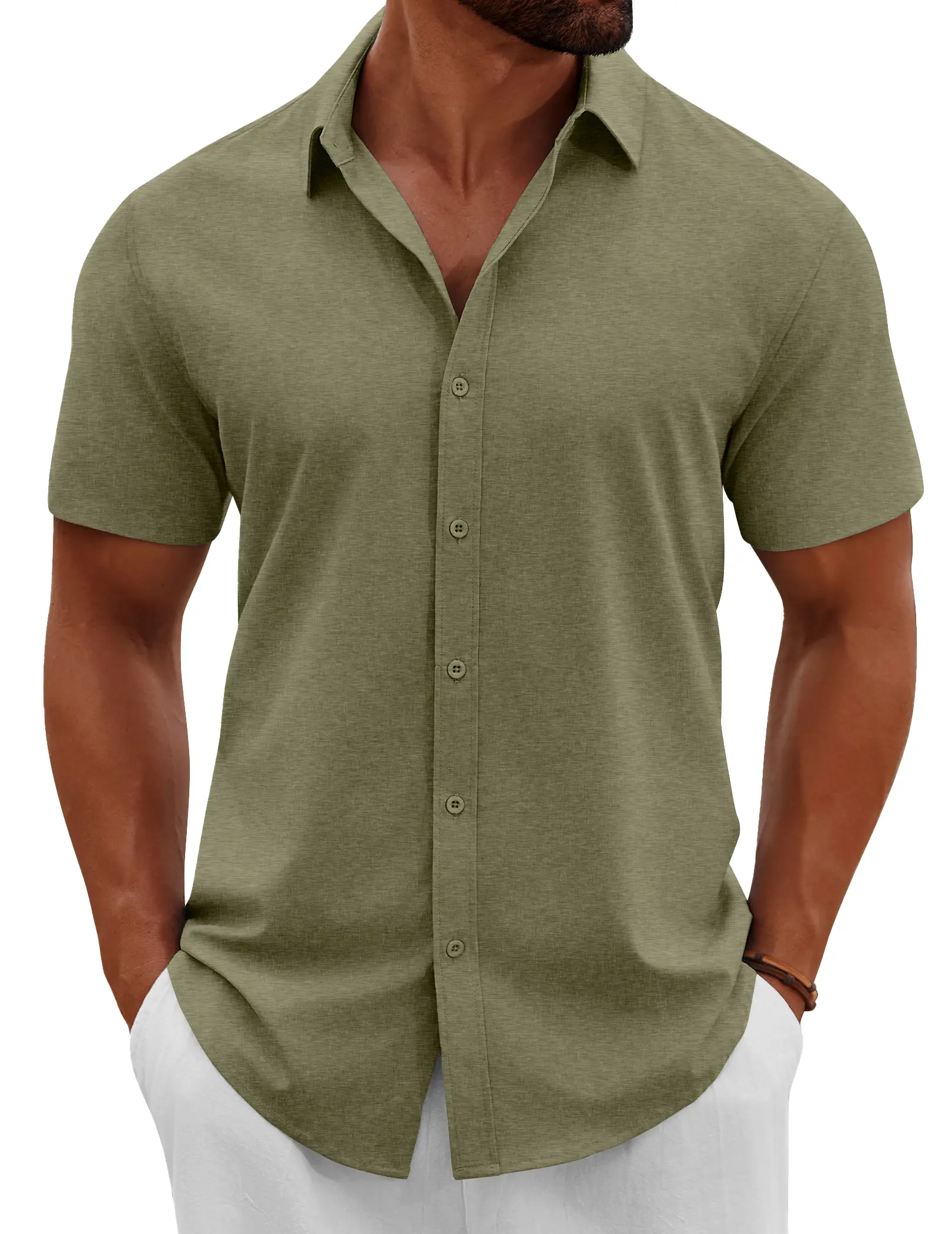 COOFANDY Men's Button Down Shirts Short Sleeve Casual Summer Beach Shirts Vacation Wedding Shirts Outfit Stylish