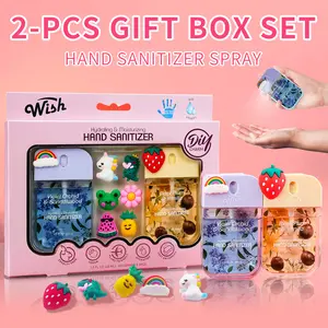 Wish Cute Gift Box Set Power Mist Hydrating Hand Sanitizer Spary Fragrance，Portable，leaves hands sanitized, hydrated, and delicately scented，Perfect For Dating, Daily Life, Gift Giving，Travel Size，DIY charm，Can be placed in the pocket, or bag