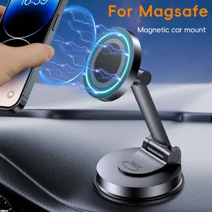 Car Phone Holder for Magsafe，360° Adjustable Magnetic Phone Holders, Cell Phone car Mount for iPhone 17 Pro Max 16 15 14 13 12 Airfor All Smartphones & Vehicles | Foldable Design Works on Dashboard, Gym & Bathroom Mirrors