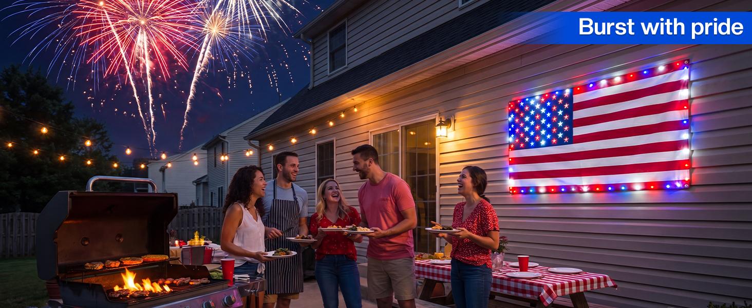 Avatar Controls 3x5FT Smart American Single Side Flag Lights App Control Plug in 4th of July Decorations Lights DIY Color, Music Sync Light Up Patriotic Single Side US Flag Lights for Wall Bedroom, Memorial Day, Independence Day(NOT REMOTE) Avatar Controls 3x5FT Smart American Single Side Flag Lights App Control Plug in 4th of July Decorations Lights DIY Color, Music Sync Light Up Patriotic Single Side US Flag Lights for Wall Bedroom, Memorial Day, Independence Day(NOT REMOTE)