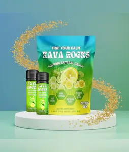 Kava Rocks - Popping Relaxation Candy - Fast Acting Chill - No Mixing or Water Needed - 8 Servings - 2 Flavors