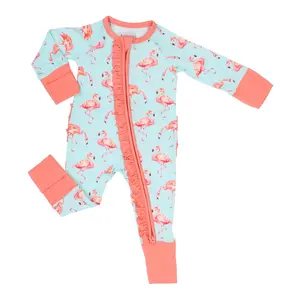 LollyBanks Bamboo Baby Sleepers, Gender Neutral Baby Romper, Snug Fit Soft Breathable Zip Pajamas for Newborn Infant Toddler, One Piece PJs for Boys Girls, All Season Sleep & Play Outfit #LollyBanks #BambooBabySleepers #SnugFitBabyPajamas