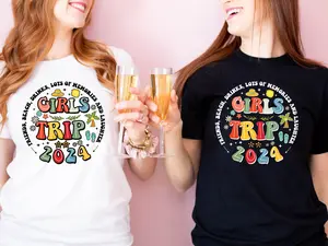 Girls Trip 2024 T-Shirt, Girl's Weekend Shirt, Girls Travel Tee, Matching Besties Tee, Girls Vacation Shirt, Summer Vacay Short Sleeve, Weekend Trip T-Shirt.