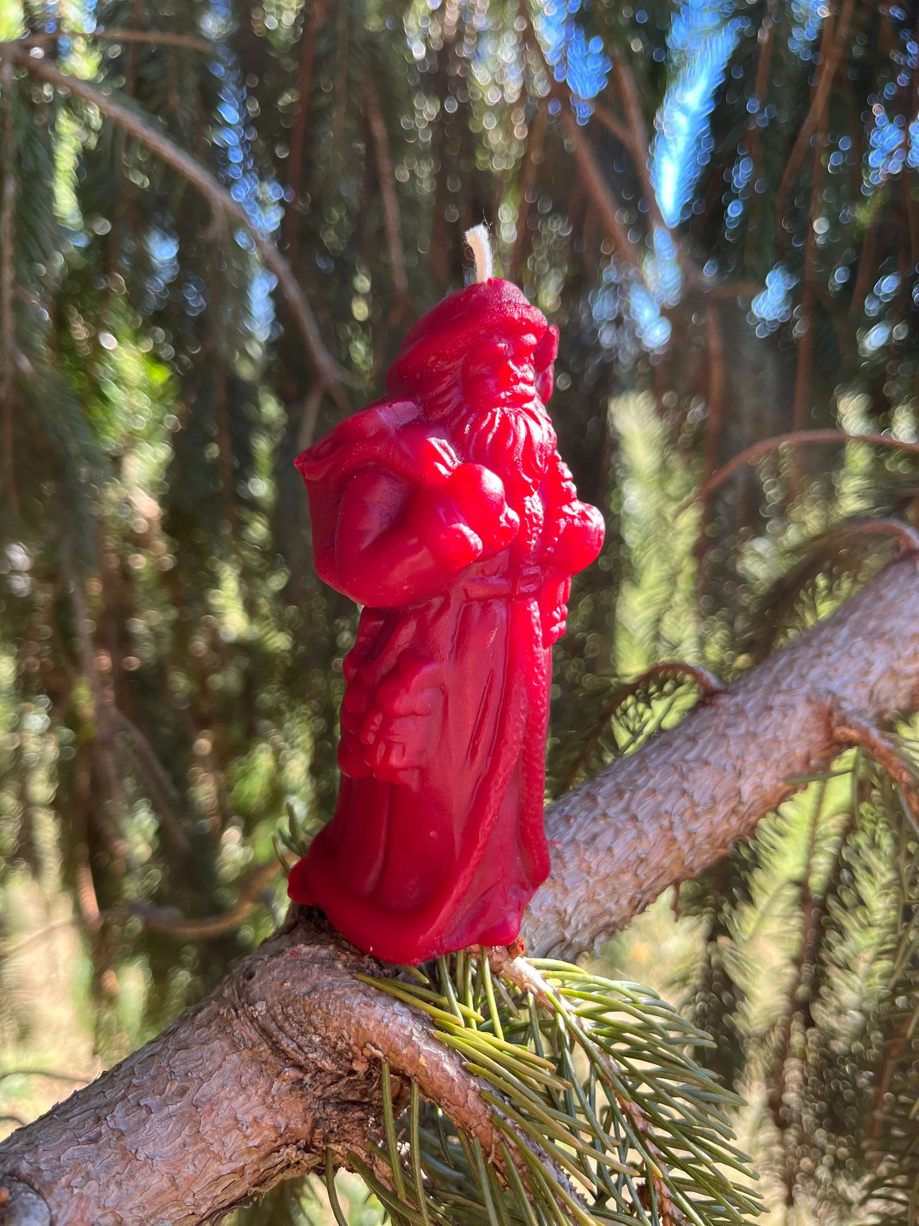 Small Santa Candle