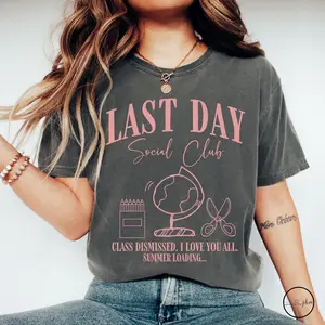 Last Day of School Social Club Teacher T-shirt,  End of the Year Shirt, Summer Break, School's Out Shirt, Retirement Shirt