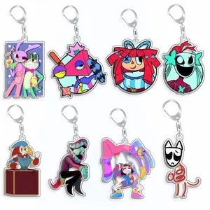 (#25 Options) The Amazing Digital Circus Keychains - Pomni Caine Zoble Ragatha Jax Acrylic Cute Cartoon Anime Keychain - Cute Acrylic Cartoon Keychain, Funny Meme Character Charm for Keys, Bags, Backpack, Durable Gift for Fans & Collectors