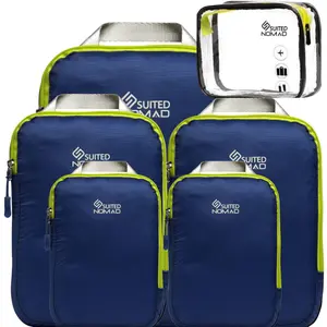 SUITEDNOMAD Compression Packing Cubes Set,Ultralight Travel Organizer Bags