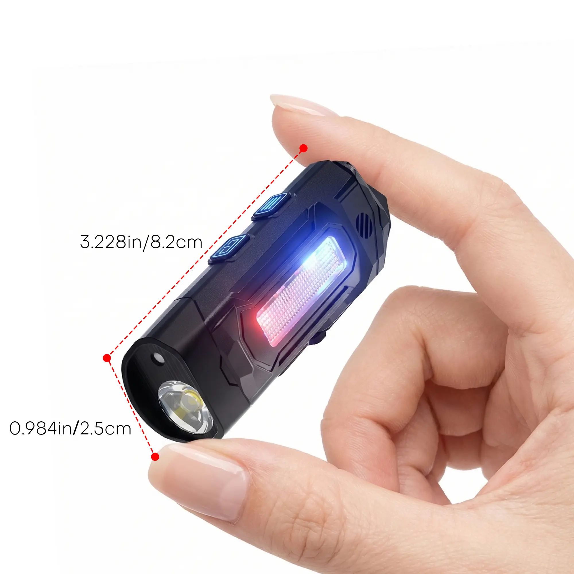 ZK3 Mini EDC Rechargeable Keychain LED Flashlight - Super Bright Compact Pocket Work Light with Magnetic Base, USB-C Charge, Clip, Lithium Battery, Emergency Flashlight Torches for Camping, Home Improvement, Led Lights