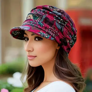Red Twist Duckbill Cap for Women, Elegant and Versatile Design, Bendable & Twistable Visor, Lightweight Breathable Cotton Blend, Daily Wear for Casual, Travel, or Outdoor Activities, Stylish Headwear for Spring, Summer, Autumn, One Size Fits Most