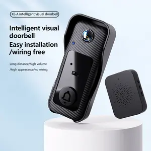 SelfieCom X6-A Smart Video Doorbell with HD Camera Auto Capture Recording Long Battery Life Full HD Night Vision 2-Way Audio AI Motion Detection Wi-Fi TF Card Storage Safety