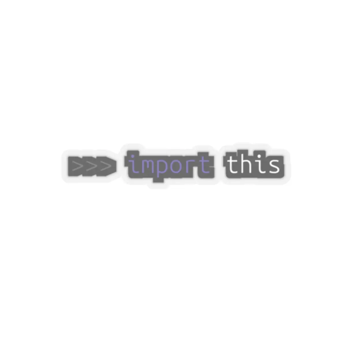 "import this" Python Zen sticker | Kiss-Cut Sticker
