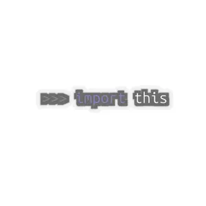 "import this" Python Zen sticker | Kiss-Cut Sticker