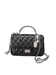 New gold ball square bag for women, genuine leather shoulder and crossbody with chain bag, classic chain quilted small square bag, Leather Crossbody Purses, Fashionable Shoulder Bag