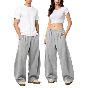 FAIABLE Wide Leg Baggy Sweatpants Barrel Pants Lounge with Pockets for Women Men Casual Elastic Waist Unisex Lantern Trouser Streetwear Pants Adjustable Summervibes