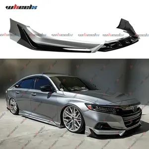 2021-2022 Honda Accord All Models - 3-Pieces ACR Style Front Bumper Lip Spoiler Kit, , Moonlight Metallic Silver (Color Code -830M) fathersdaygift fathersdaygift