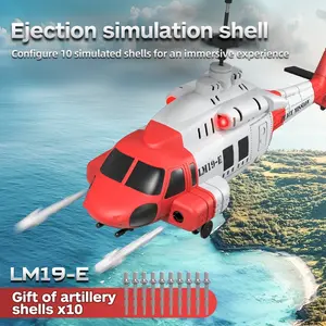 Black Hawk Remote Control Helicopter LM19-E, one click takeoff, 2.4GHz remote control helicopter, suitable for beginners and adults, LED lights, fixed height, indoor friendly, helicopter toy, Remote Control Aircraft
