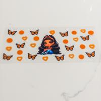 HIspana Mariposas Monarcas Butterfly Hearts Wrap