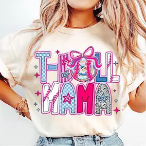 [SALE OFF 50%] T-Ball Mama Game Day Coquette T-Shirt, Brushstroke Baseball Coquette Shirts, Game Day Baseball Shirt, Raising Ballers Tee, Baseball Mama