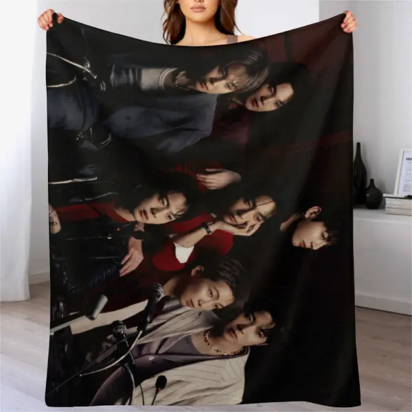 Ultra Soft Fan Throw Blanket Cozy Flannel Fleece Blanket for Bed Sofa Couch Living Room Warm Lightweight Air Conditioner Quilt Decorative Blanket Gift Idea for Fans